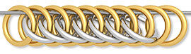 Linked jump rings on wire